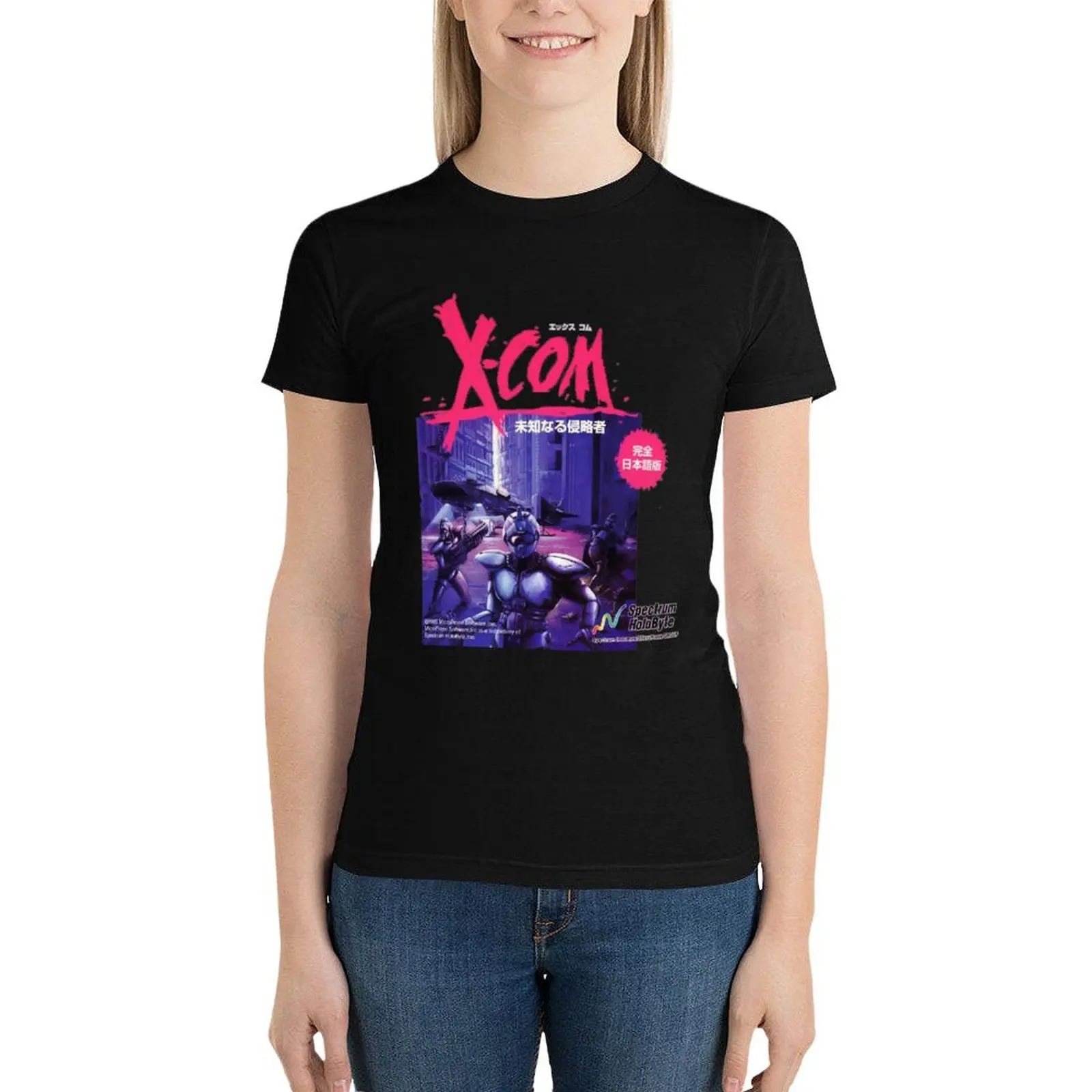 XCOM UFO Defense Japanese Ver T-Shirt plus size tops animal print lady clothes sports fans Summer Women's clothing