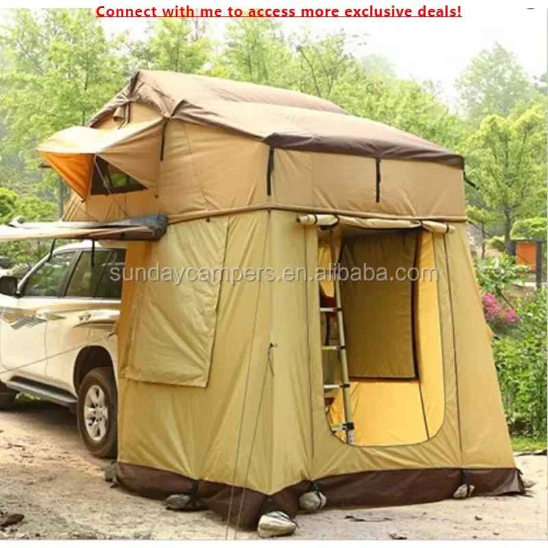 تصميم جديد هارد شل 4WD سقف أعلى خيمة سيارة التخييم خيمة مع مظلة السيارة #1