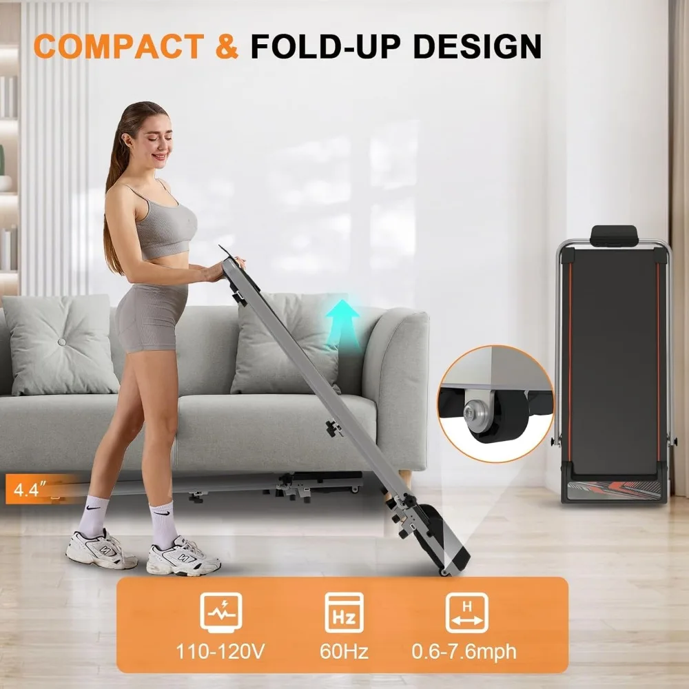 جهاز مشي محمول بقوة 2.5 حصان تحت المكتب مع جهاز تحكم عن بعد قابل للتعديل بنسبة 10% للتمرين المكتبي