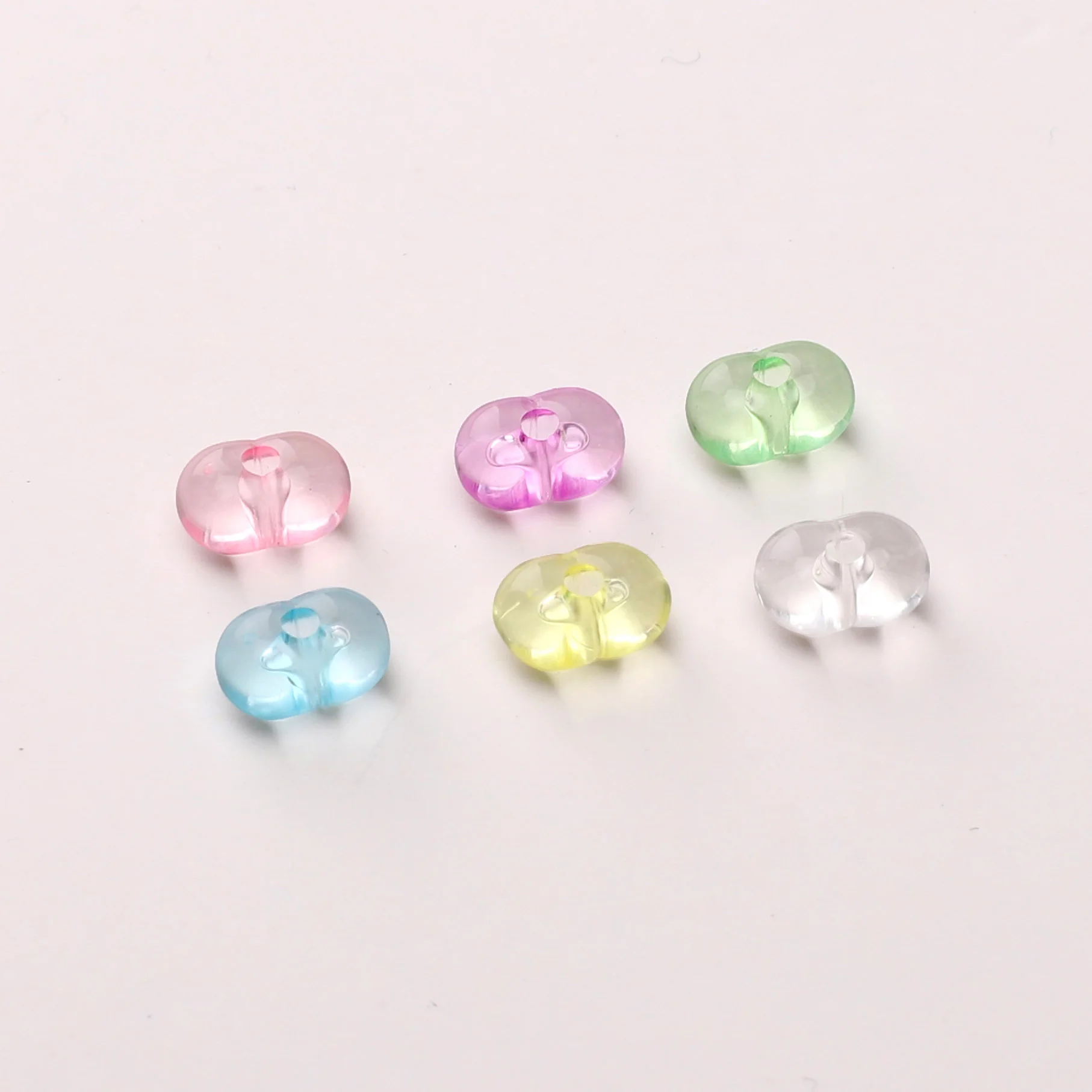 10 جرام/الحقيبة 5x8 مللي متر لطيف الحلو والمدمجة الاكريليك شفافة الفول السوداني فضفاض الخرز DIY بها بنفسك مجوهرات أساور القلائد الحرف اليدوية