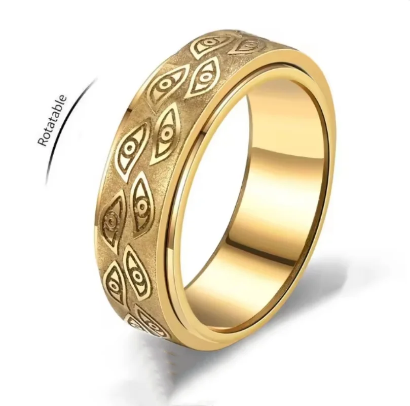 خاتم فايكنغ دراجون المضاد للإجهاد من الفولاذ المقاوم للصدأ للرجال، تصميم فيدجيت سبينر لتخفيف القلق، ملحق إجهاد دوار مريح