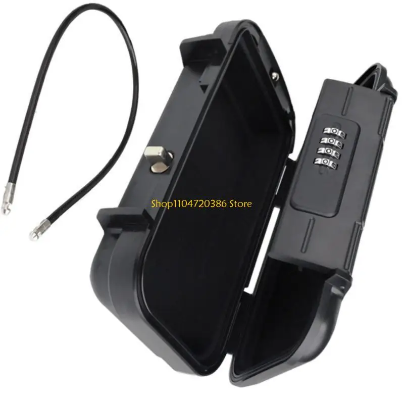 K0EA صندوق الأمان اقفال الصناديق المحمولة لفندق شاطئ النوم مع سلك قابل للإزالة صندوق الأمان للسفر 4 أرقام مجموعة الأمن #4