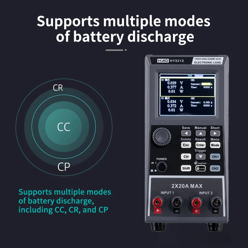 Programmable DC electronic load testing Battery capacity Lithium lead battery capacity tester Charge/discharge 110V/220V 400W