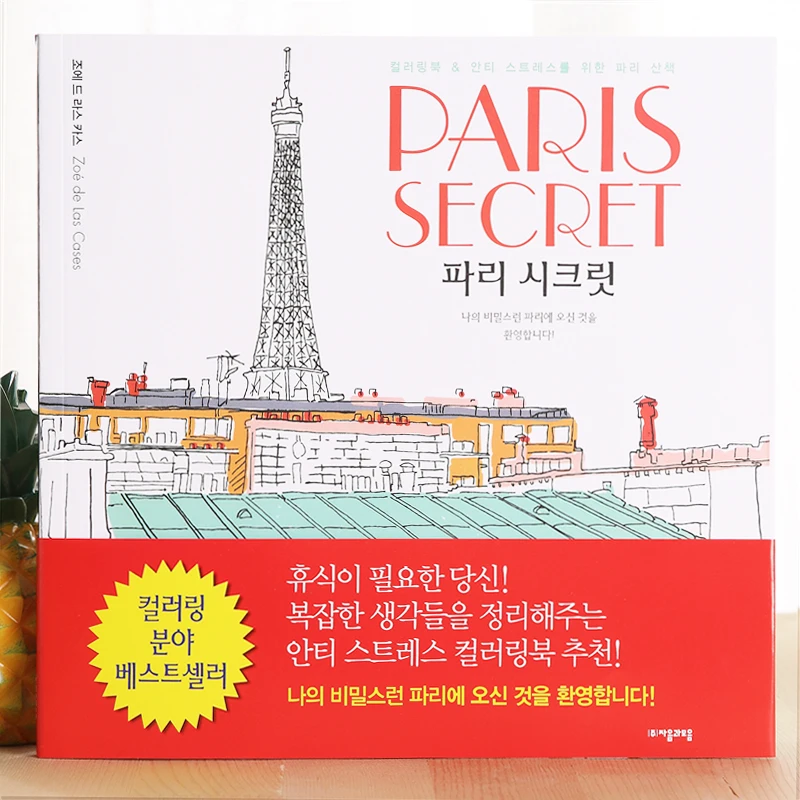 Paris Secret Coloring Books For Adults Children Relieve Stress Painting Drawing Garden Art Colouring Book