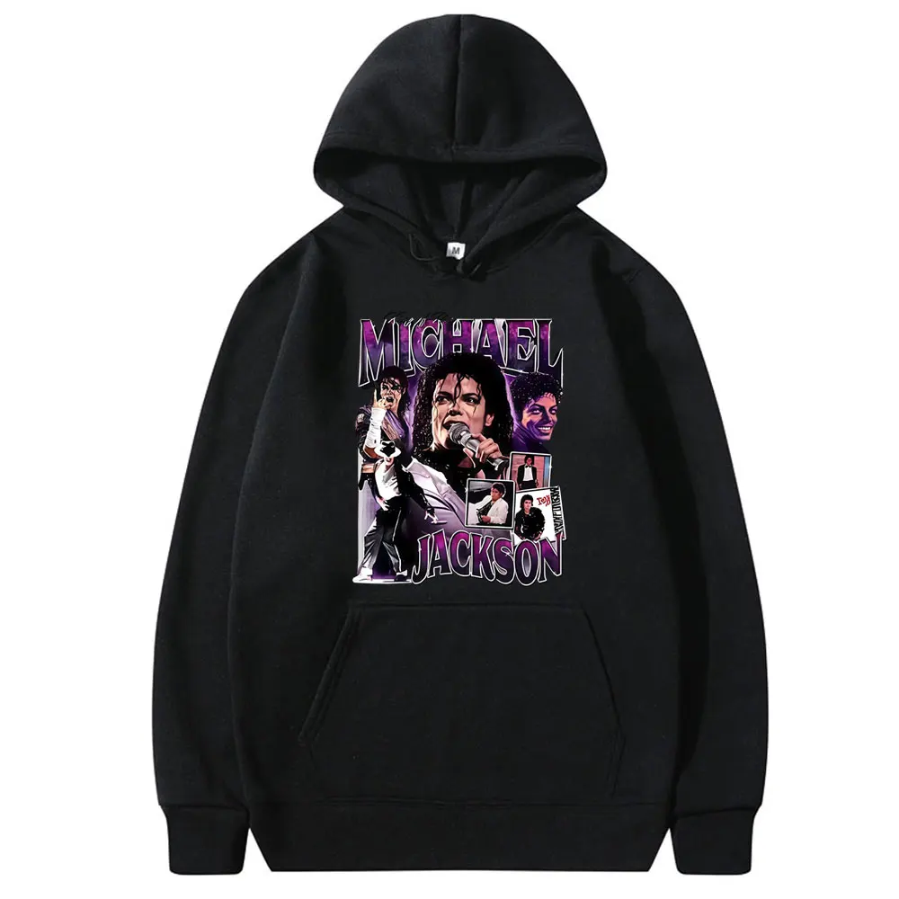 

Limited Classic Michael Jackson King of Pop Hoodie Men Women Vintage Gothic Rock Sweatshirt Men's Hip Hop Oversized Streetwear