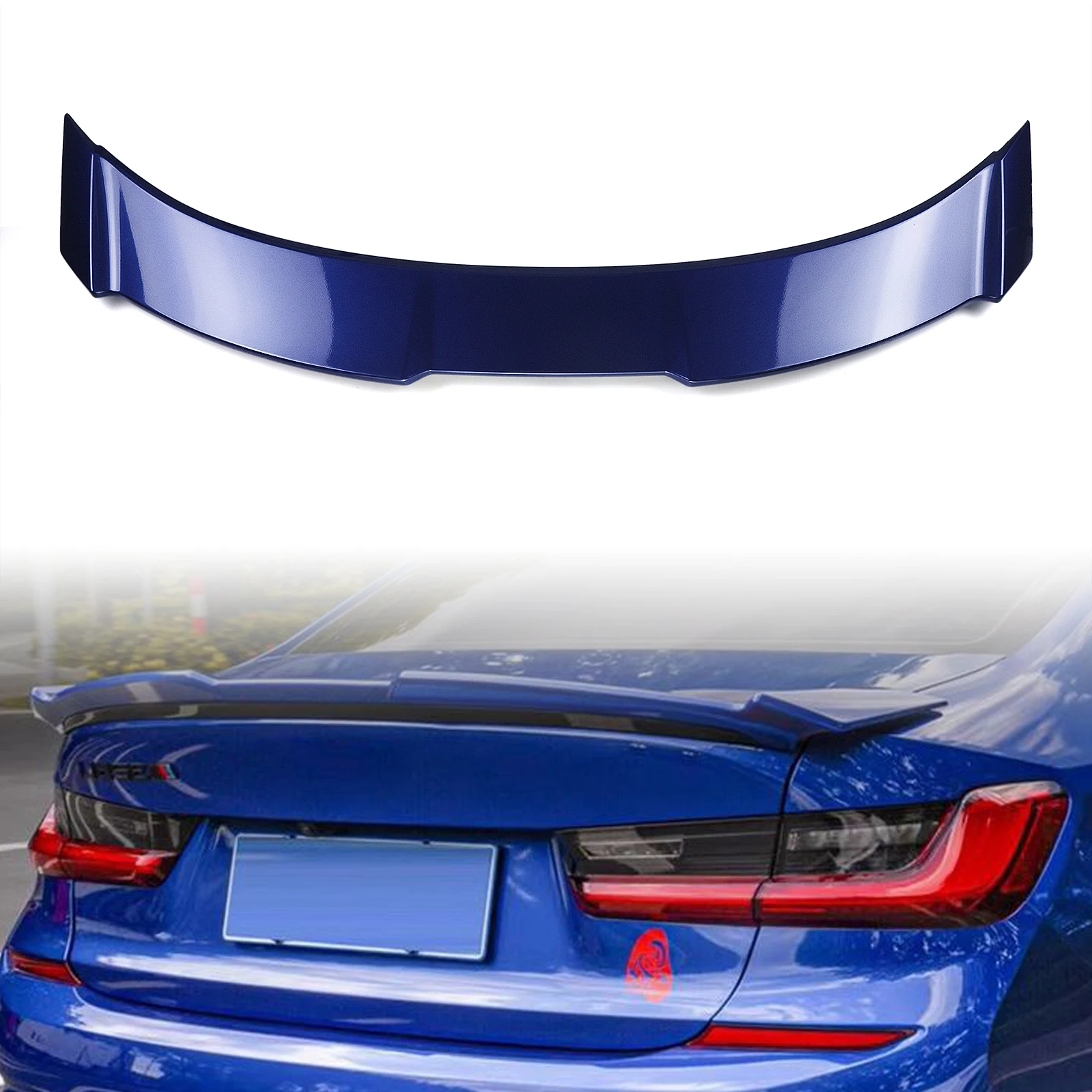 

YOFER Rear Trunk Spoiler Wing For BMW 3-Series G20 2019-2021 320i 330i Car Tailgate Lid Decklid Trim Flap Splitter Lip Body Kit