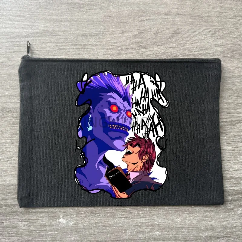 

death note Canvas Makeup Bag Pocket Lipstick Wash Bag for Wedding Travel Lipstick Bags Storage Organizer