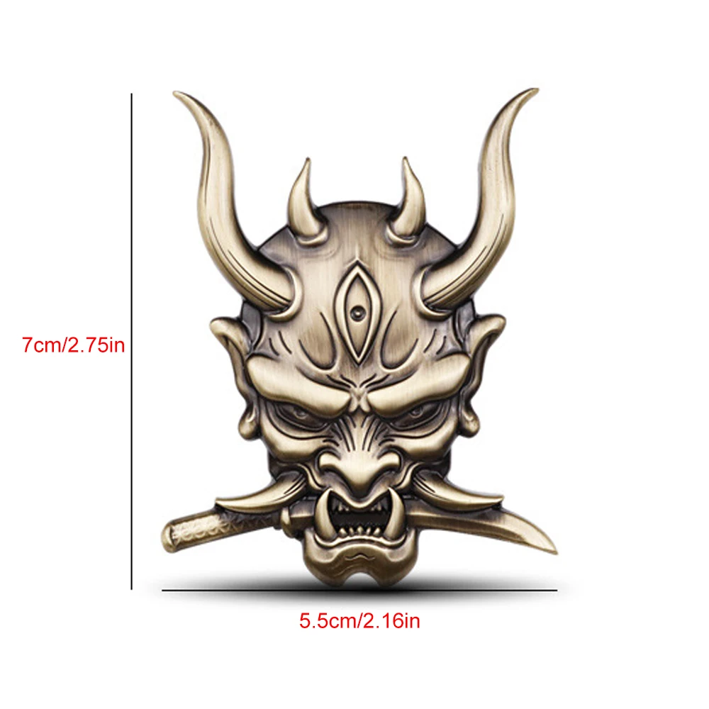 DSYCAR 1Pcs Metal Warrior Car Side/Rear/Front Decorations Badge Emblem 3D Self-Adhesive Nameplate Sticker for Car