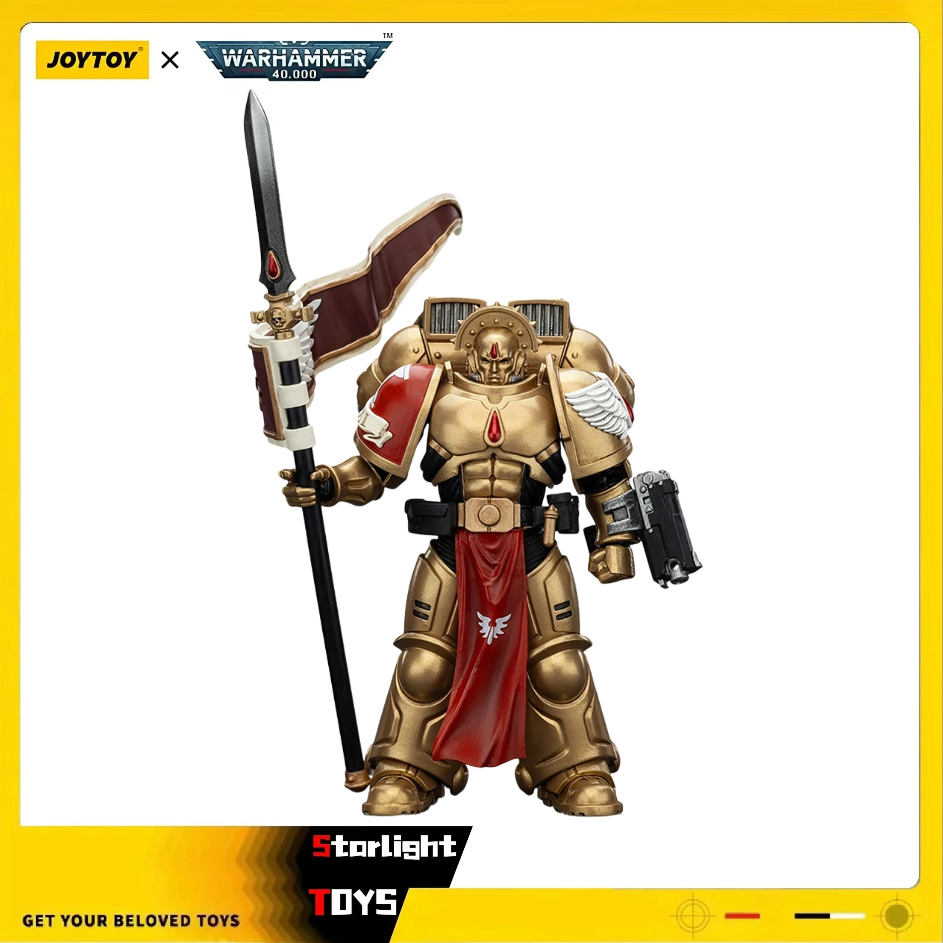 

JOYTOY Warhammer 40K Blood Angels Sanguinary Guard 3 with Angelus Boltgun and Encarmine Spear 1/18 Action Figure