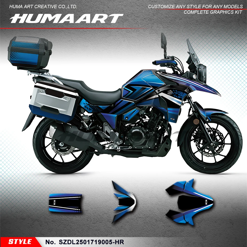 HUMAART Motorcycle Graphics Glossy Laminate Kit for SUZUKI DL250 V-Strom 2017 2018 2019, SZDL2501719005-HR