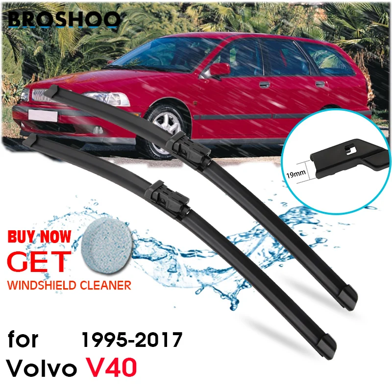 BROSHOO Car Styling Wipers Blade For Volvo V40 1995 1996 1997 1998 1999 2000 2001 2002 2003 2004 2012 2013 2014 2015 2016 2017