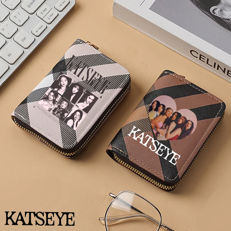 ファッション K POP K-KATSEYE 女性の財布かわいい大容量ガールポーチ多機能カードパック新しい財布マネーバッグギフト