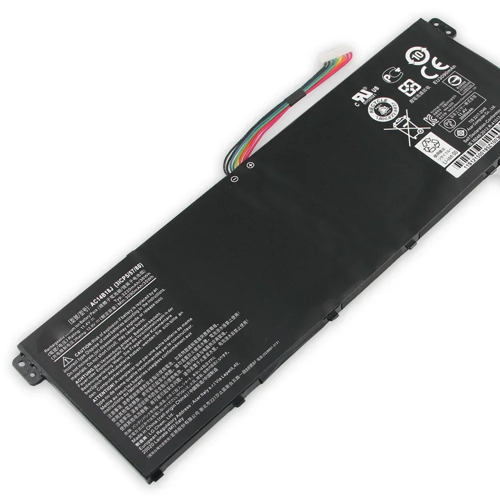 Replacement Battery AC14B18J AC14B13J For Acer AspireE11 MS2394 EX2519 N15W4 ES1-511 ES1-512 V3-111P CB3-531 Quality Batteries