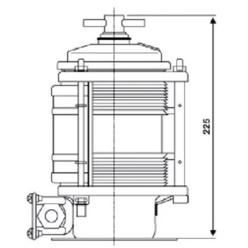 Single-deck Marine Navigation Lights for Boats 12-50m PC and Metal Material 24 Volts 30W