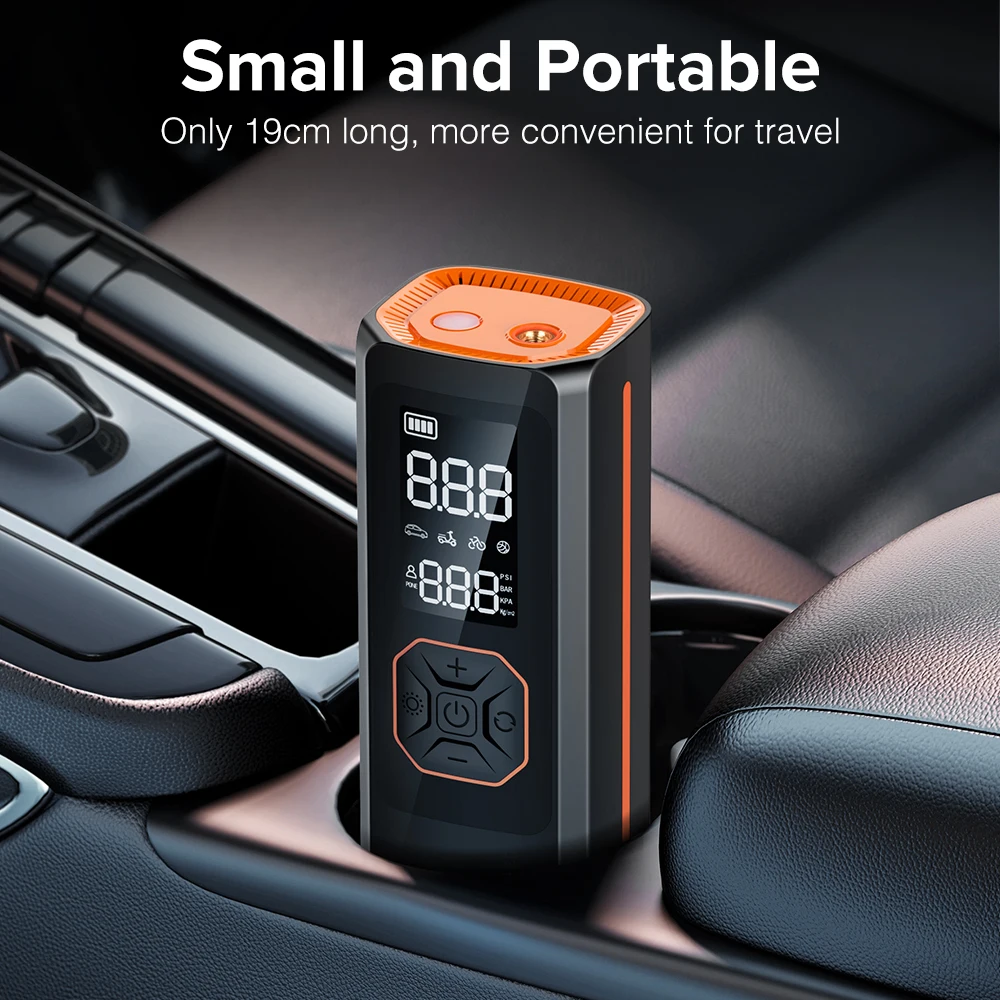 8000mAh Car Electric Air Pump Portable 12V 150PSI Mini Tire Air Compressor Car Tire Inflator Pump For Motorcycles Bicycle Balls