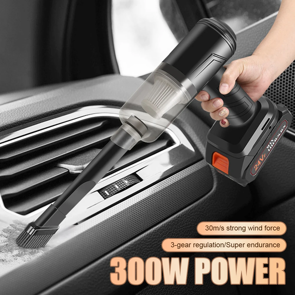 

300W Wireless Car Vacuum Cleaner 12000PA Strong Suction Handheld Portable Vacuum Rechargeable Mini Vacuum Cleaner Accessories