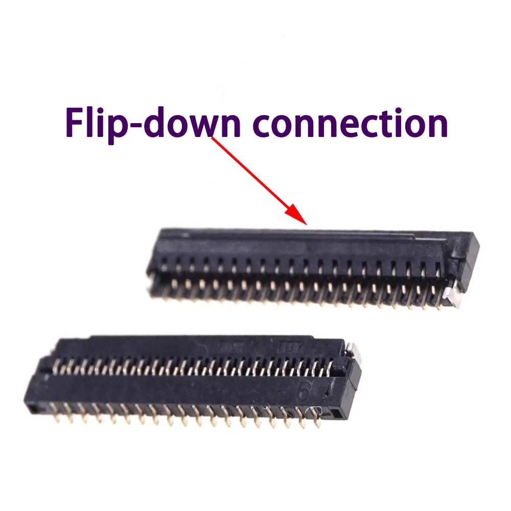 0.3mm Flip Down FPC Flex Cable Receptacle Connector Bottom Contact 13/15/17/21/25/31/39/41/45/51/61P