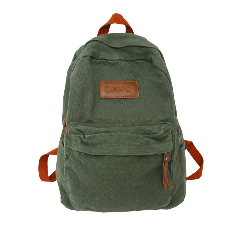 Canvas backpack, male and female college students, high school student backpack, retro large capacity travel backpack