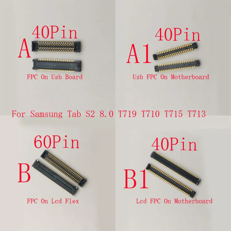 

2-10Pcs Lcd Display Usb Charger Charging FPC Connector Plug For Samsung Galaxy Tab S2 8.0 T719 T710 T715 T713 E T560 T561 34 40