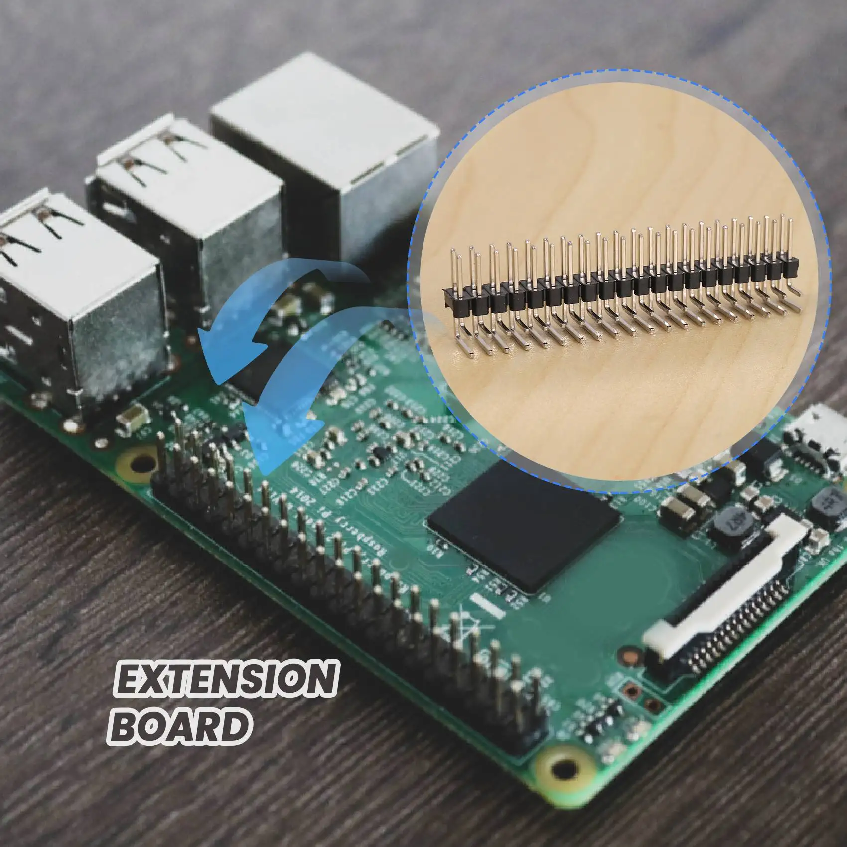 직각 GPIO 헤더 소켓 키트, 라즈베리 파이 제로, 4B, 3B +, 3B, 3A +, 12 개, 40 핀, 20X2 핀