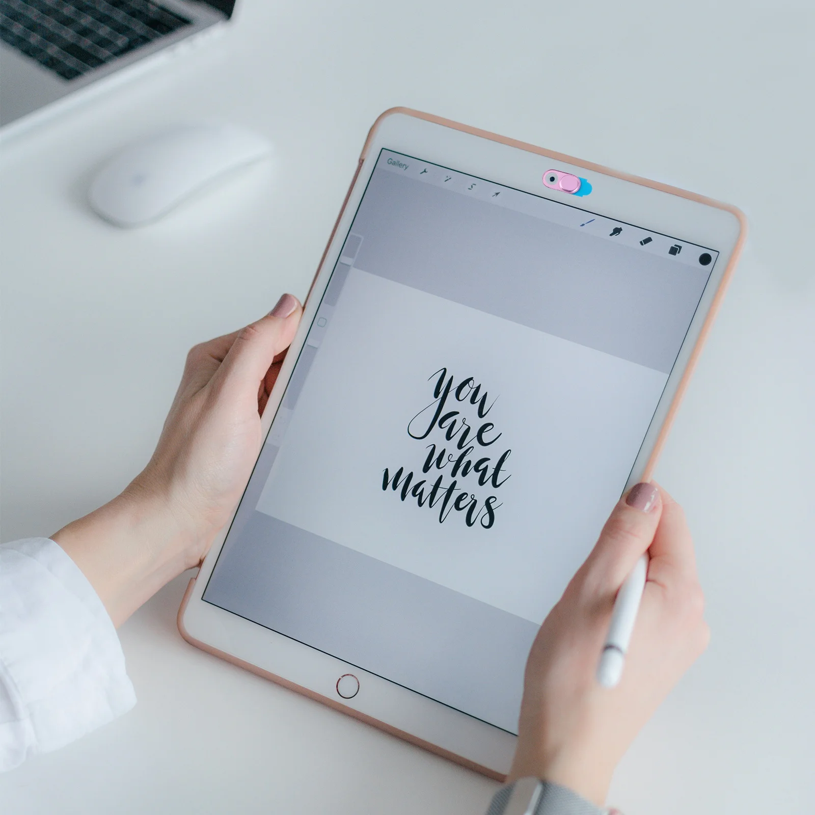 

2Pcs Aluminum Alloy Webcam Cover Privacy Protection Ultra Thin Camera Slide for Laptop Tablet Desktop Web Camera