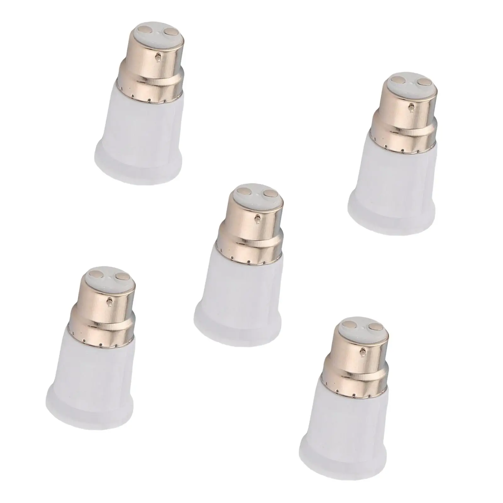 5x B22 to E27 Light Bulb Converter Practical Bulb Socket Fixture Height 2.56inch, Easy to Install Universal Bayonet to Screw