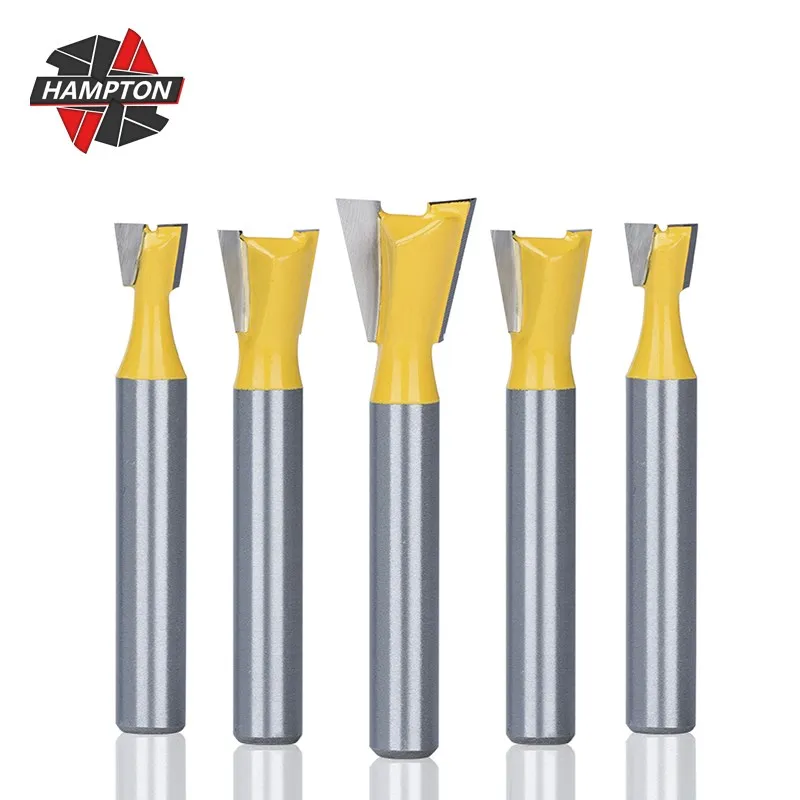 

1/4 Shank Dovetail Joint Router Bit 1/4''-7/8'' Woodwork Engraving Bit Milling Cutter for Wood Cut Woodworking Toos