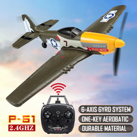 P51 Mustang Remote Control Fighter 4CH 6 Axis 410MM Wingspan One Key Aerobatic RC Airplane RTF Glider Plane Toys Gifts