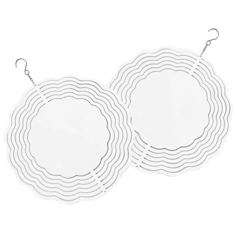 

2Pcs Blank Aluminum Sublimation Wind Spinner DIY Hanging Porch Yard Garden Decoration Wind Spinner Yard Decorations