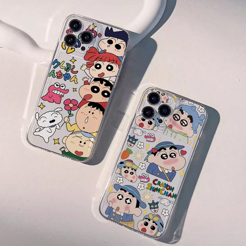 Cute Crayons Shin-chans Phone Case For Samsung Galaxy A16 A15 A35 A05 A55 A54 A07 A06 A24 A14 A34 A24 A25 A53 A23 A52 A03 Cover