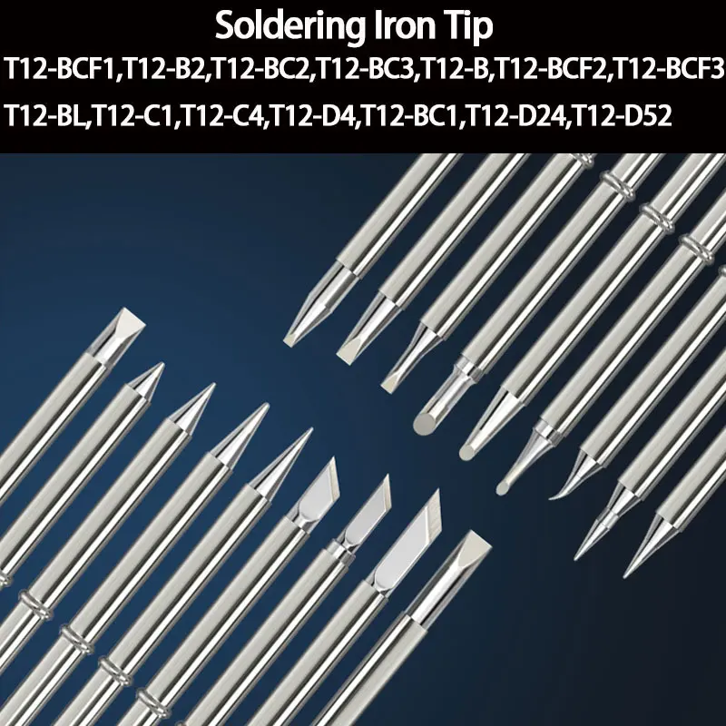 1Pc BCF1/B2/BC2/BC3/B/BCF2/BCF3/BL/C1/C4/D4/BC1/D24/D52 Type Iron Tip T12 Soldering Solder Iron Tips For Hakko FX951 STC STM32
