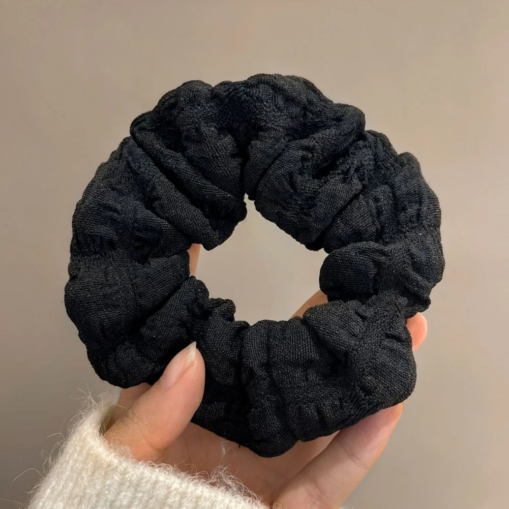 

Comfortable Ruffled Hair Bands for Women in Pure Black Brown Beige and Dark Green with Soft Fabric Construction