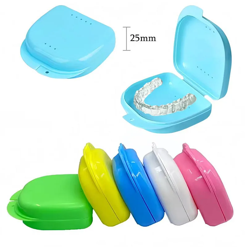 5/10pcs Dental Retainer Storage Box Orthodontic Mouth Guard Container Plastic Oral Hygiene Supplies Tray Denture Appliance Case