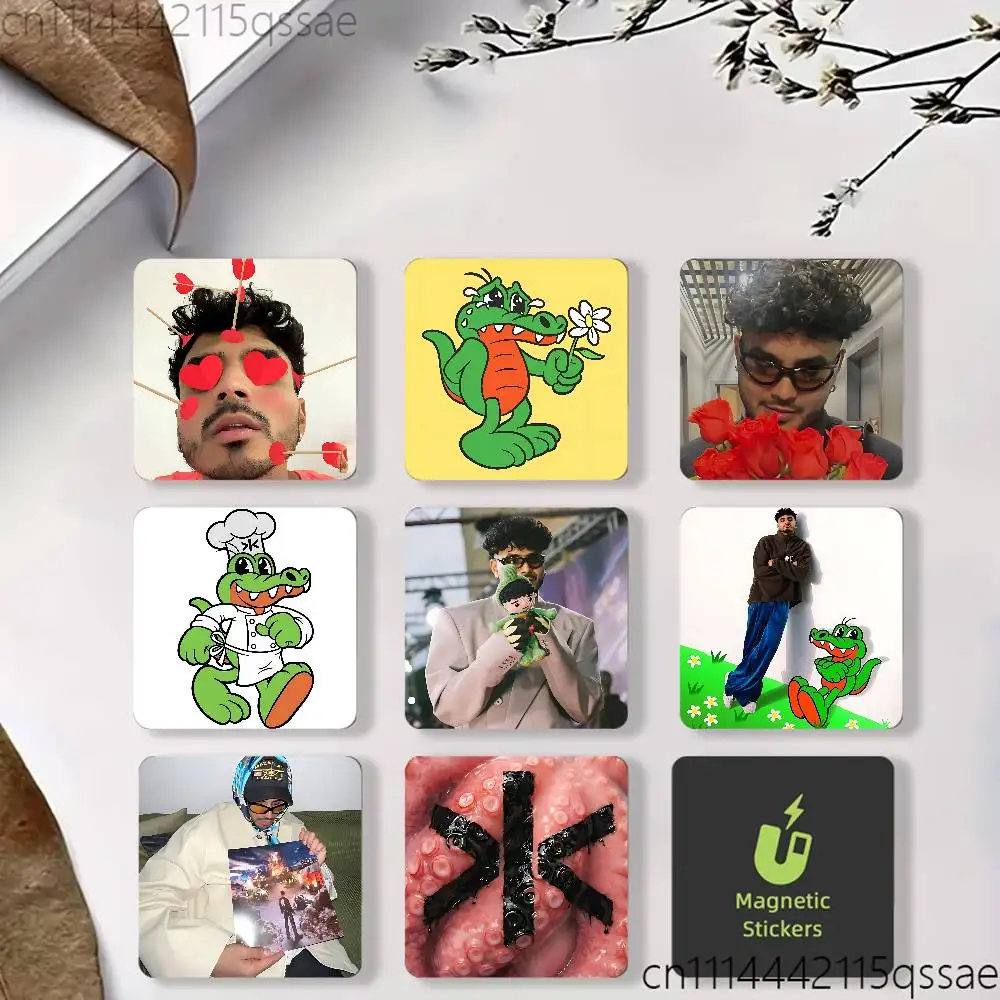 A-Alvaro Diaz OMAKASE Acrylic Refrigerator Magnets Square Sticker Kitchen Office Decor Creative