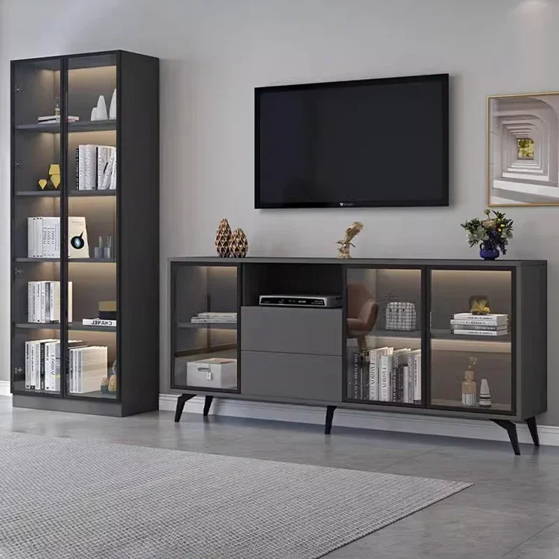 Glass Storage Tv Stands Universal Organizer Nordic Luxury Shelf Display Tv Table Entertainment Archivadores Bedroom Furniture