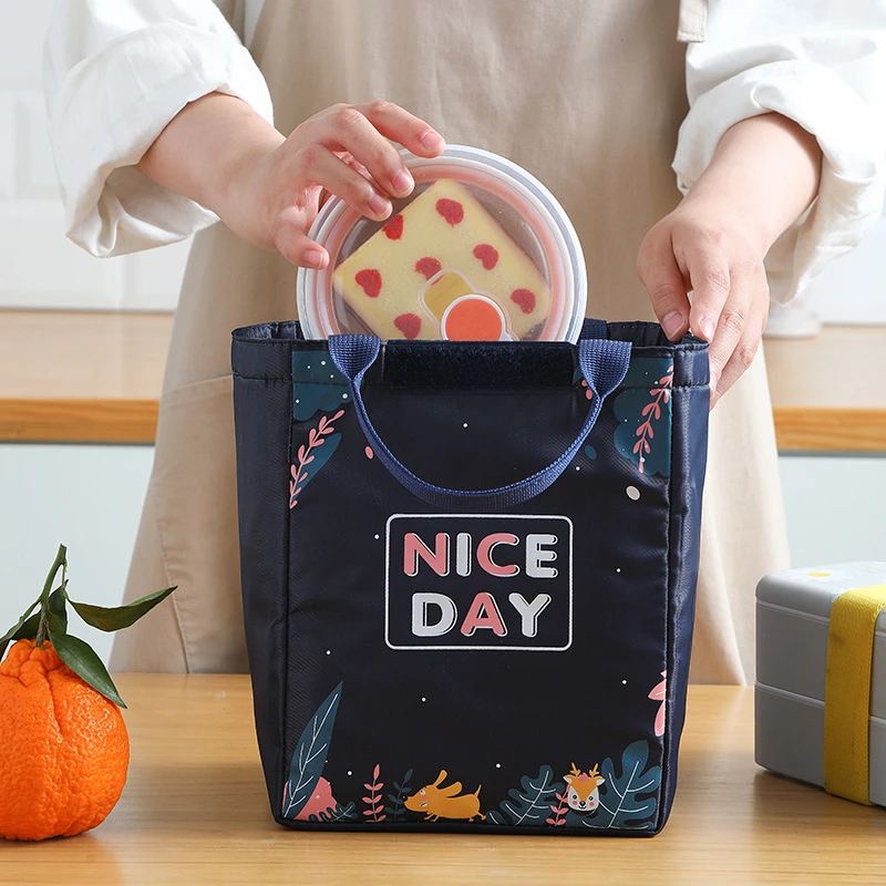 

Portable Tote Thermal Lunch Bag Cartoon Waterproof Food Storage Handbags Outdoors Travel Picnic Insulated Pouch