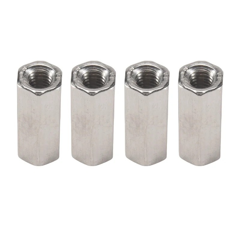 

A23I-4PCS M6 X 1 Pitch 25 Mm Long 304 Stainless Steel Metric Hexagon Stud Extension Hexagon Nut