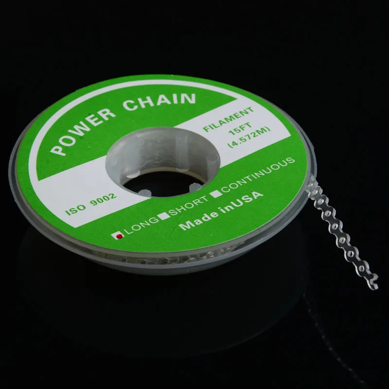 3 Rollen AZDENT Dental Kieferorthopädisches elastisches Ultra-Gummi-Power-Chain-Band, transparent, Farbe, Größe lang, kurz, durchgehend, 15 Fuß/Rolle – Detail 2