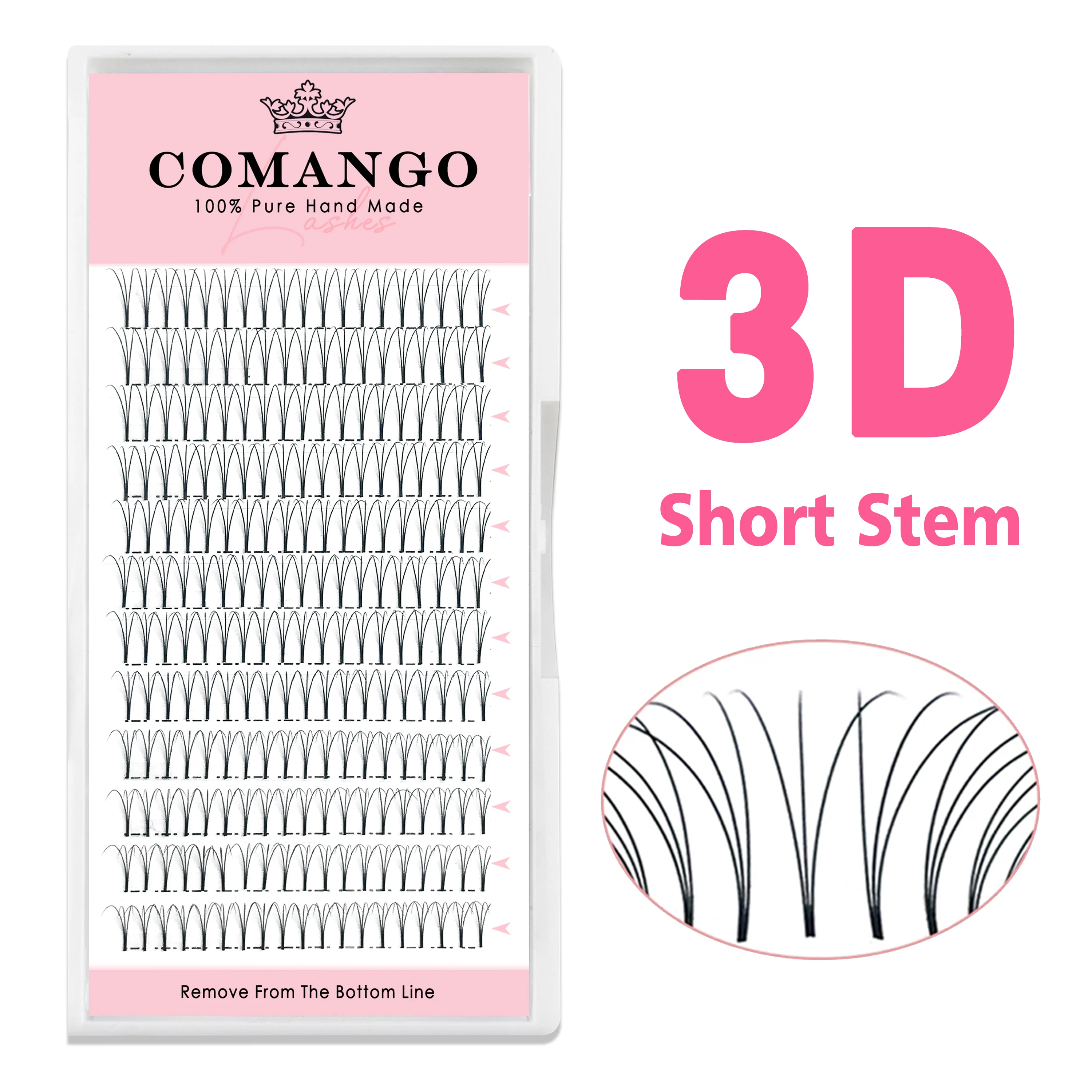 CoMango Korte Steel Wimperverlenging Premade Volume Fans 3d/4d/5d/6d/10d Brede Russische Wimperverlenging Nertsen Wimperverlenging