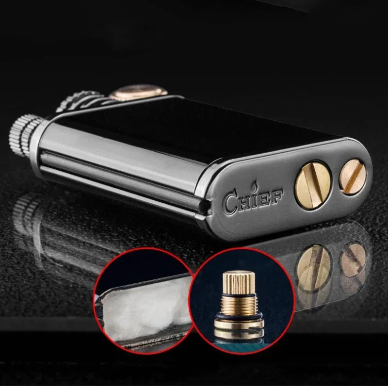 CHIEF Personalized Metal Wheel Kerosene Lighter Windproof Cigarette Lighter Gift Boyfriend Series Lighter