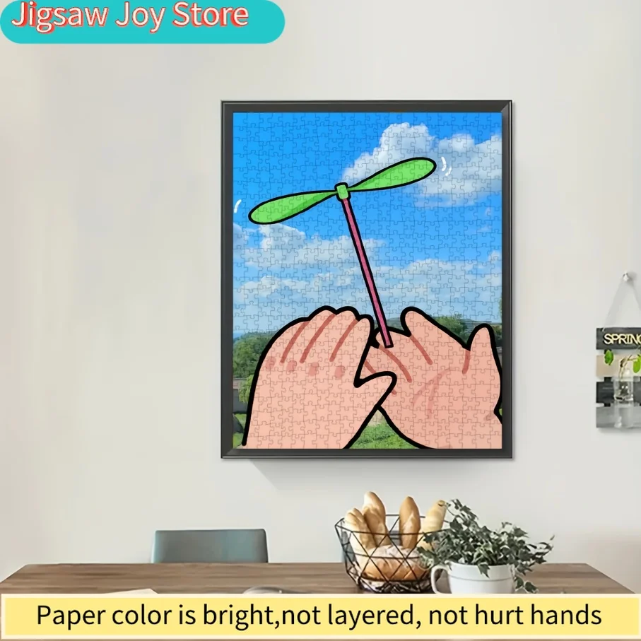 Puzzle a forma di libellula per adulti - Rompicapo impegnativo di grandi dimensioni con pezzi di carta atossici, gioco per serate in famiglia