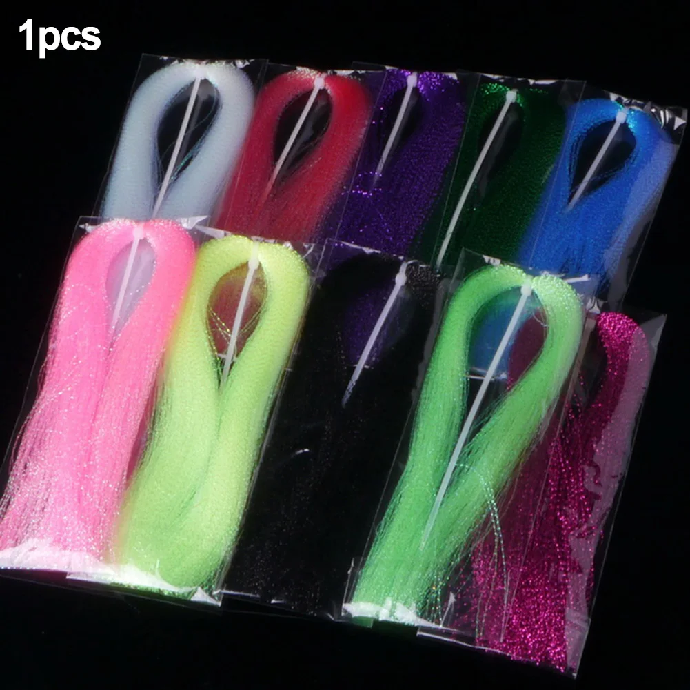 Fly Fishing Tinsel Twisted Strand String Line Tying Flash Crystal Shining Jig Hook Diy Material Assist Hooks Lure Flies