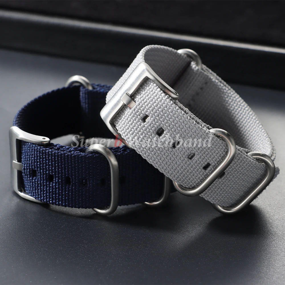 Thickened High-quality Nylon Strap for Seiko Ribbed Bracelet 20mm 22mm Universal Strap Soft Band for Men Women Watch Accessories