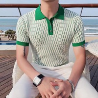 Spring Summer New Fashion Polo Pullover Short Sleeve Tees Casual Versatile Western Clothing KnittedCommuter Men's Polo Shirts
