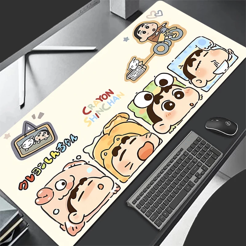 Anime Mouse pad desk pad non-slip keyboard pad computer desk pad and coaster for gamers PC carpet C-Crayon Shin-chans Mousepad