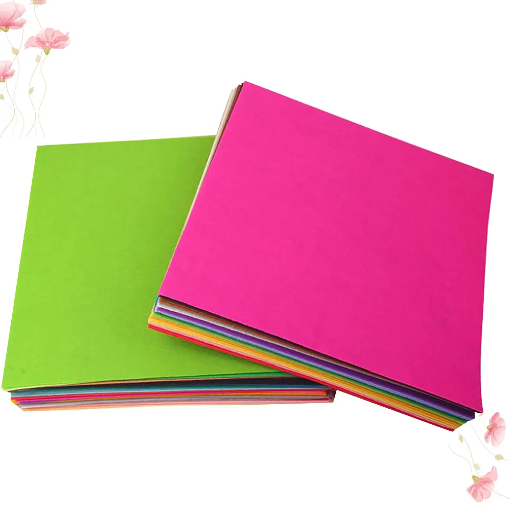 

80Pcs DIY Nonwoven Fabric Material Felt Cloth Mixed Colors 15x15cm 10x15cm for Craft Making Decoration Art DIY Nonwoven Fabric