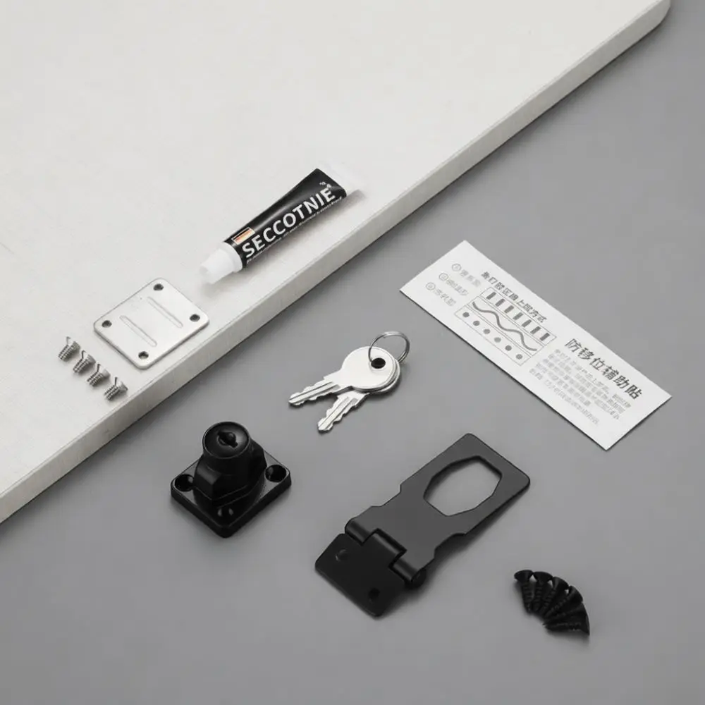 Heavy Duty Door Hasp Lock Stainless Steel Safety Latch With Key For Wooden Gate Cabinet Shed Storage Box Security Hardware