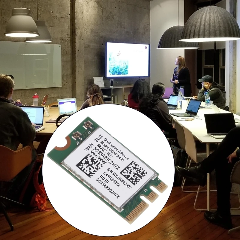 การ์ดไร้สาย Atheros QCNFFA435 NFA435 QCA9377 ชิป 802.11AC 2.4 Ghz/5 Ghz BT4.1