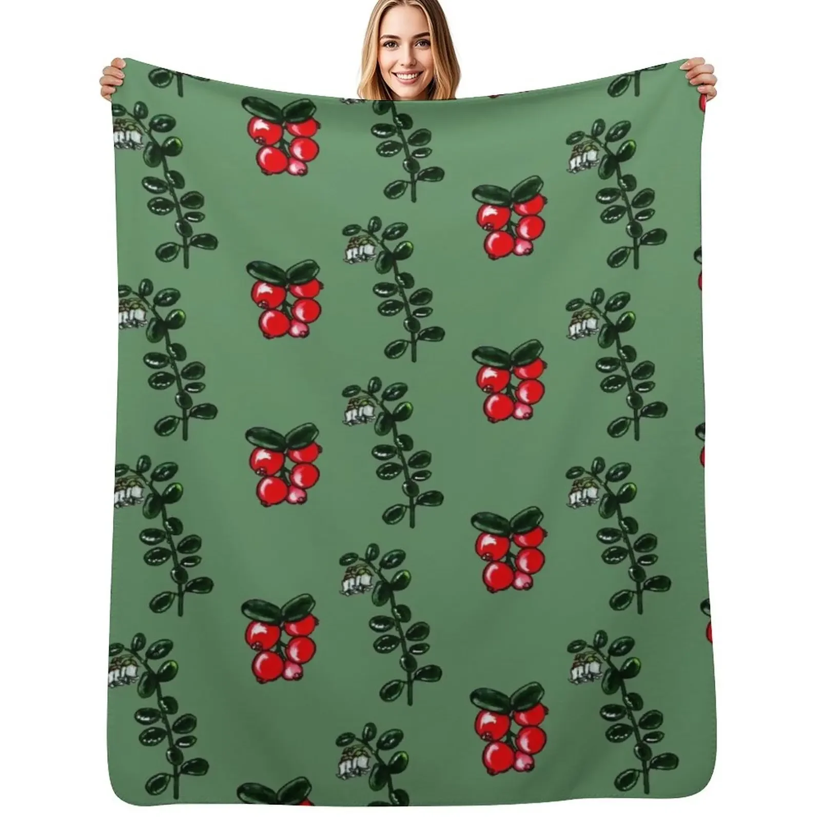 

Lingonberry Throw Blanket Blankets Sofas Of Decoration Shaggy Camping wednesday Blanket