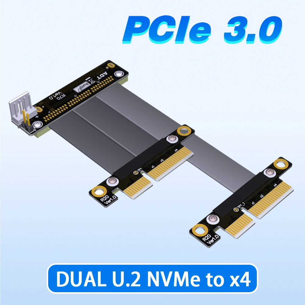 

U-2 Dual Port Cable interface U2 to pci-e 3.0 sdf-8639 Dual-Port NVMe extension line Intel PCIe extension cable super-speed